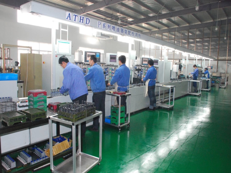P series fuel injector assembly line